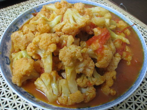 番茄炒菜花做法